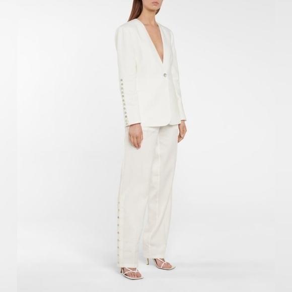 ALTUZARRA Catkin off white linen pants size S BNWT - Picture 4 of 16